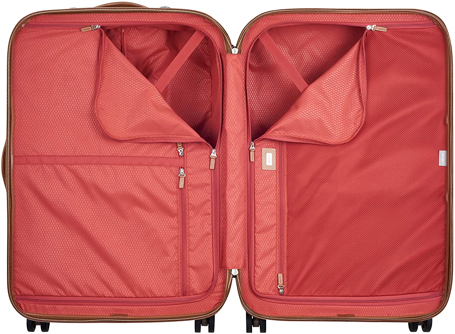 DELSEY Paris Chatelet Hardside Luggage with Spinner Wheels, Chocolate Brown, Checked-Large 28 Inch, with Brake