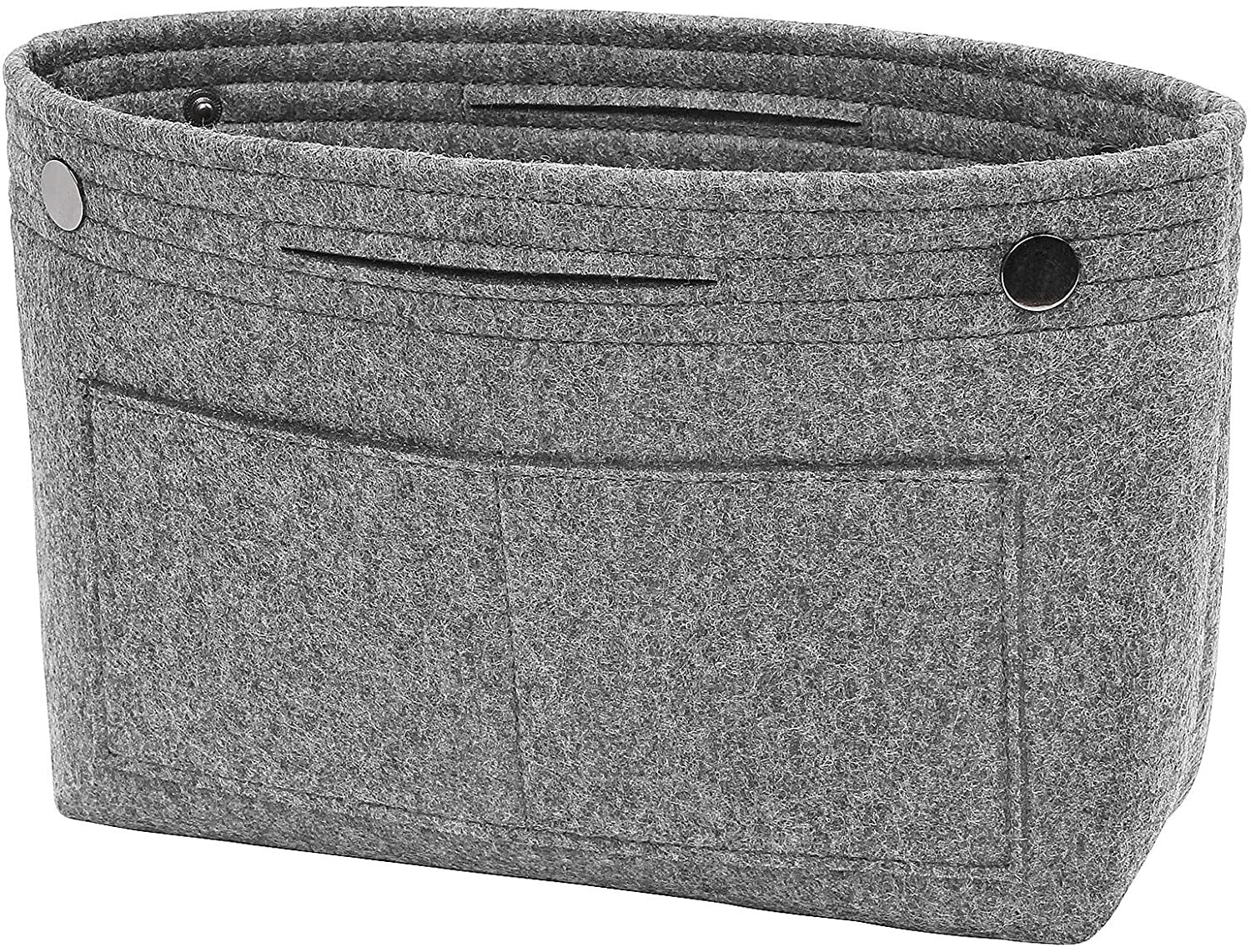 TOPHOME Insert Handbag Organizer Bag in Bag Cosmetic Storage Makeup Bag Organizers Felt Container Organizer Storage Organizing Home Girl Handbag Grey