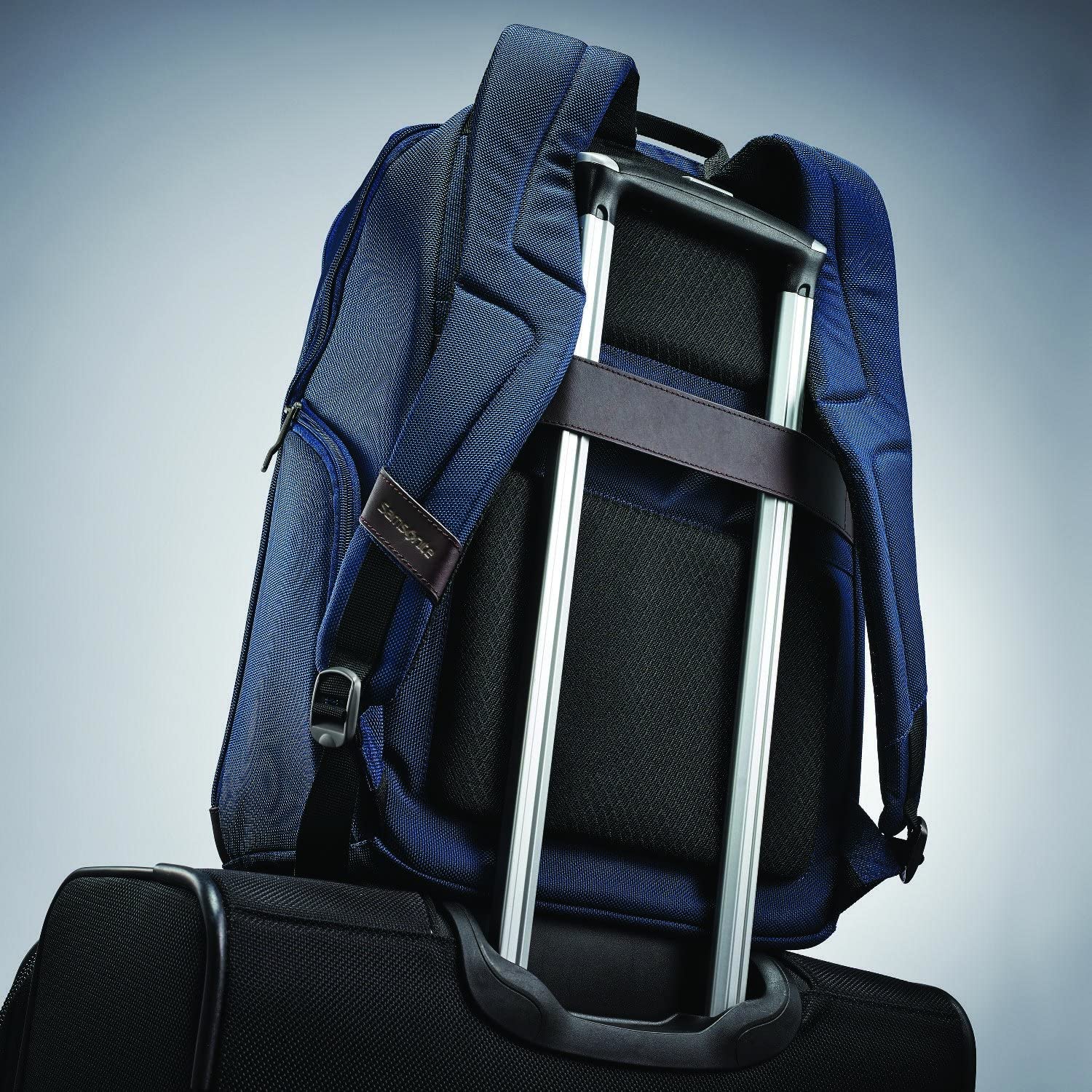 Samsonite Kombi Business Backpack, Black/Brown, 17.5 x 12 x 7-Inch
