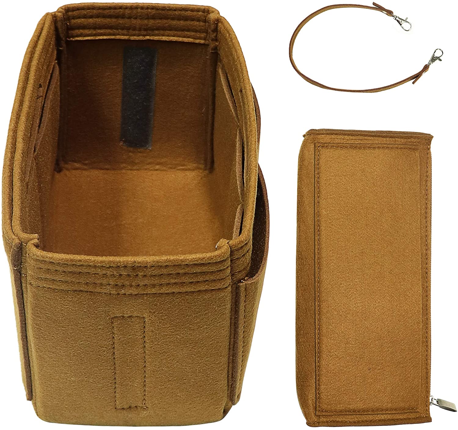 Purse Handbag Organizer Insert, MISIXILE Felt Bag Organizer with Handles