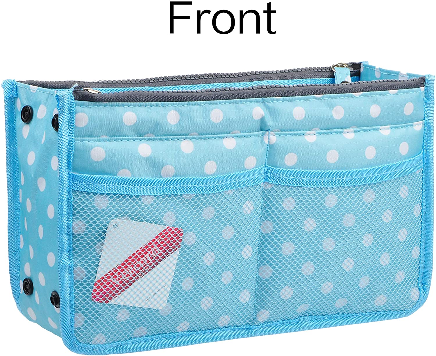 Vercord Updated Purse Handbag Organizer Insert Liner Bag in Bag 13 Pockets Purple Small