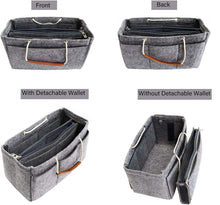
                        
                          Muat gambar ke penampil Galeri, MISIXILE Felt Insert Bag Organizer - 2in1, Bag In Bag Tote Purse Organizer with Handles for Speedy Neverfull Longchamp
                        
                      