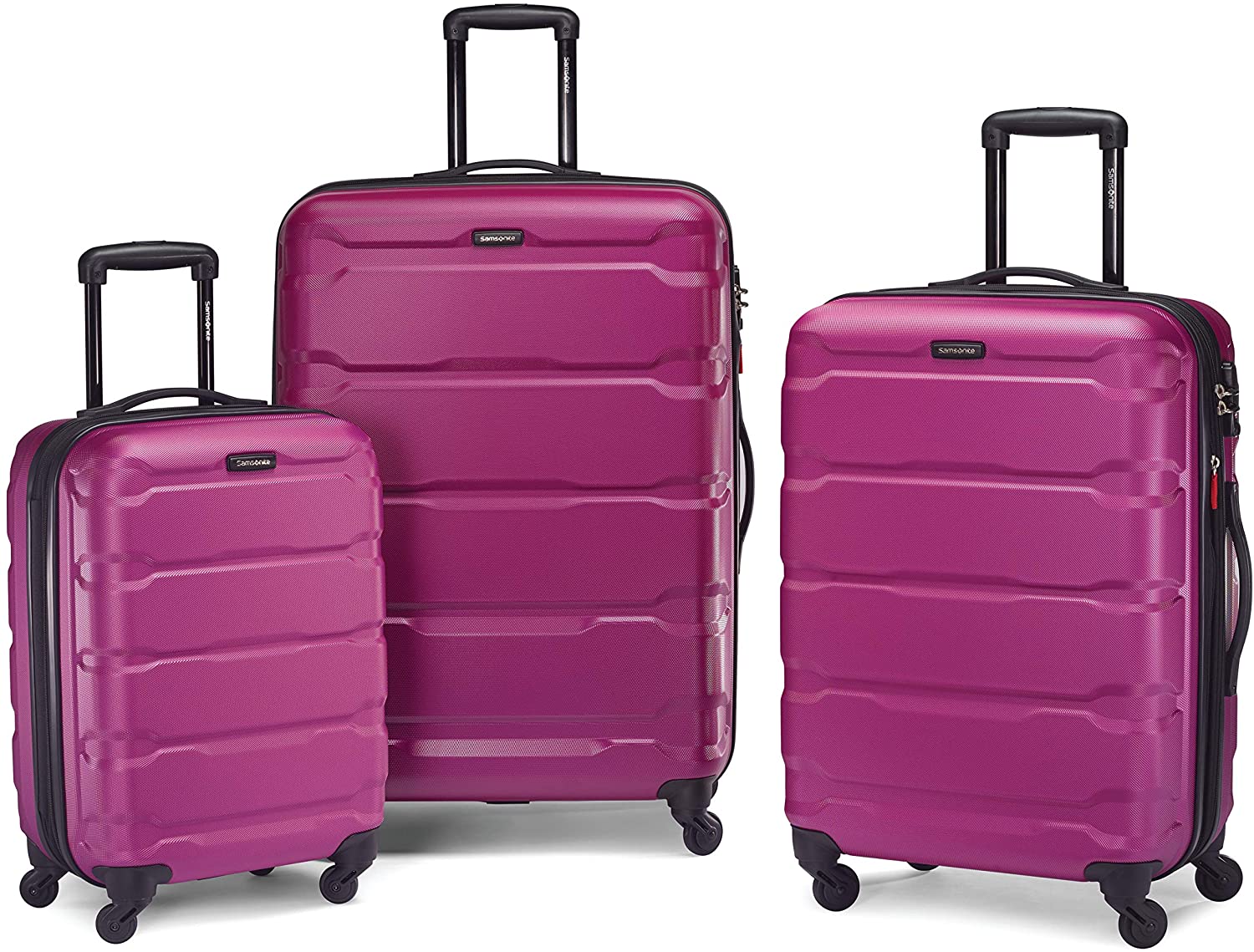 Samsonite Omni PC Hardside Expandable Luggage with Spinner Wheels, Black, Carry-On 20-Inch