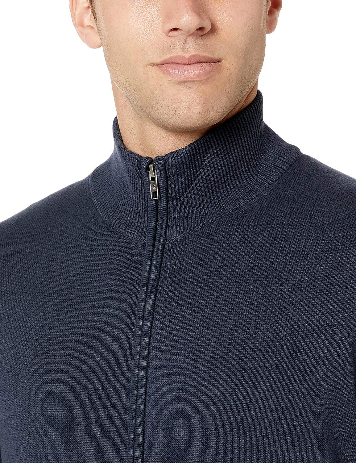 Amazon Essentials Men's Full-Zip Cotton Sweater