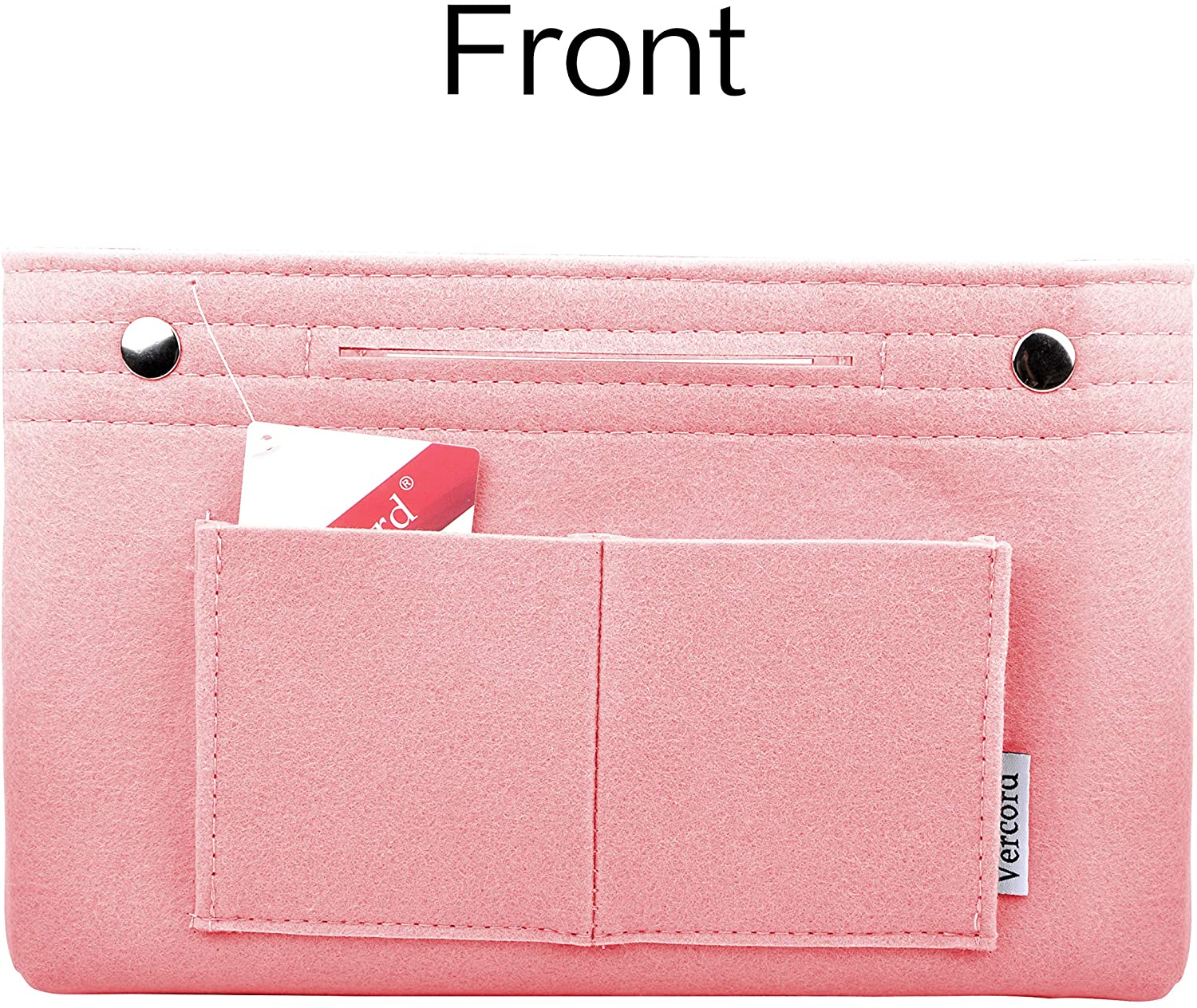 Vercord Felt Tote Handbag Purse Pocketbook Organizer Insert Divider Shaper Bag in Bag