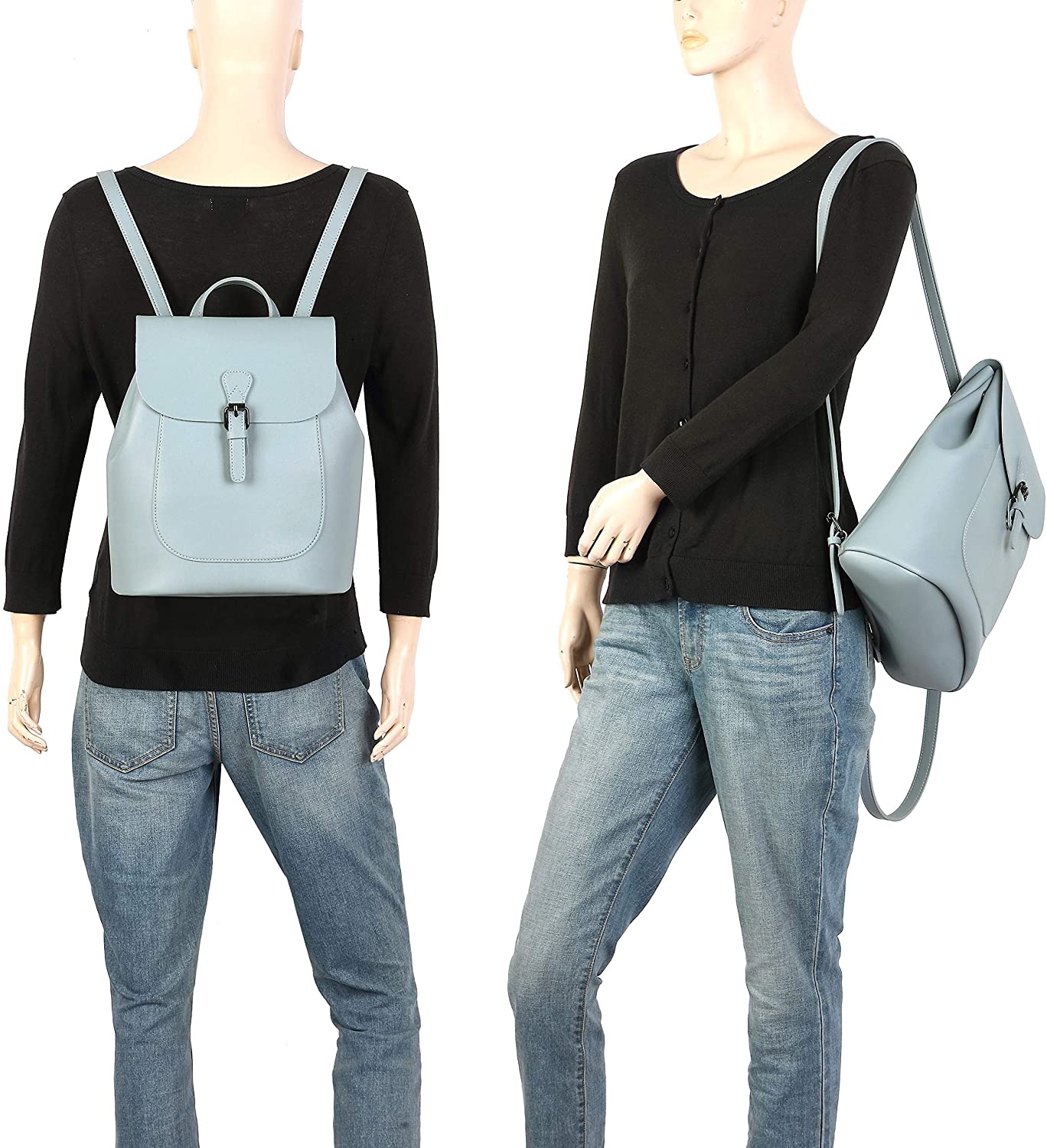 Scarleton Casual Fashion Backpack, Purses for women, Backpack for Women, Fashion Backpack for Women, H160801 - Black