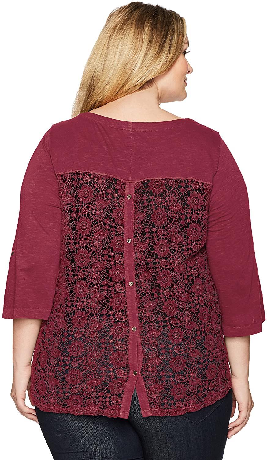 Jag Jeans Women's Plus Size Wren Tee in Slub Jersey