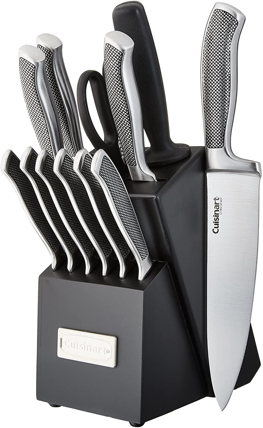 Cuisinart C77SS-15P Graphix Collection 15-Piece Cutlery Knife Block Set, Stainless Steel - JOY2ESpree