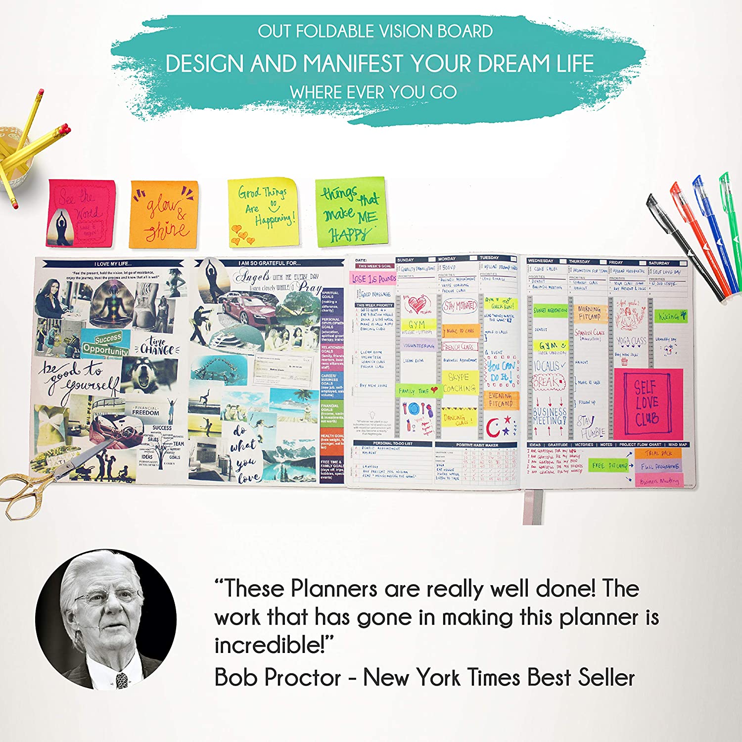 Law of Attraction Planner - Undated Deluxe Weekly, Monthly Planner