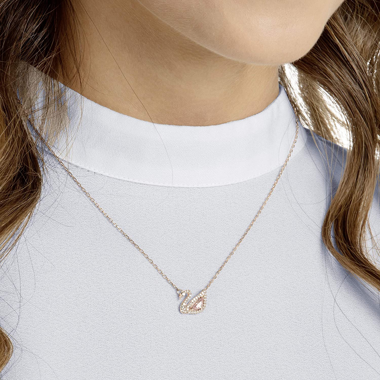 SWAROVSKI Women's Dazzling Swan Crystal Jewelry Collection, Rose-Gold Finish - JOY2ESpree