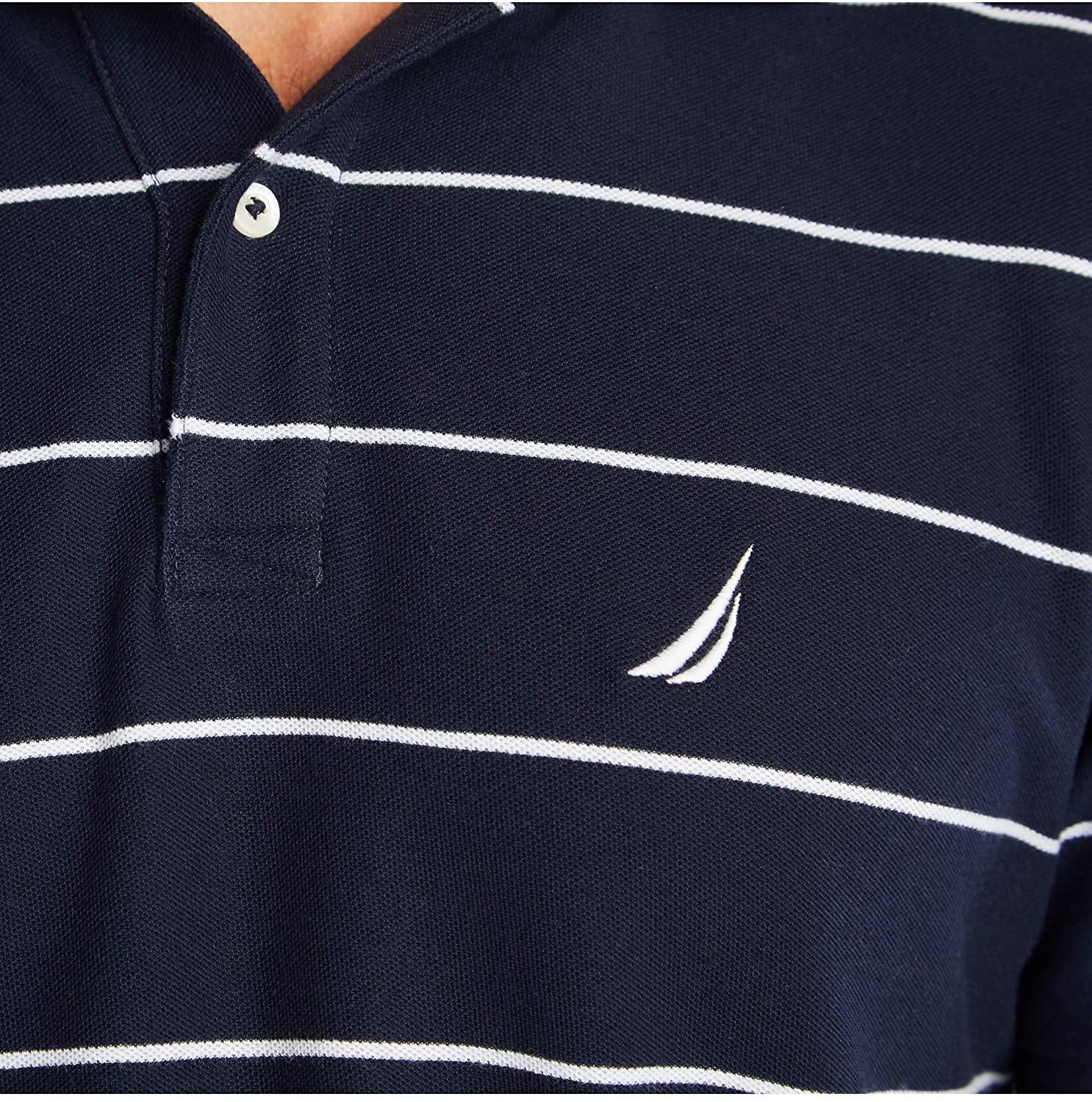 Nautica Men's Classic Short Sleeve Striped Polo T-Shirt - JOY2ESpree