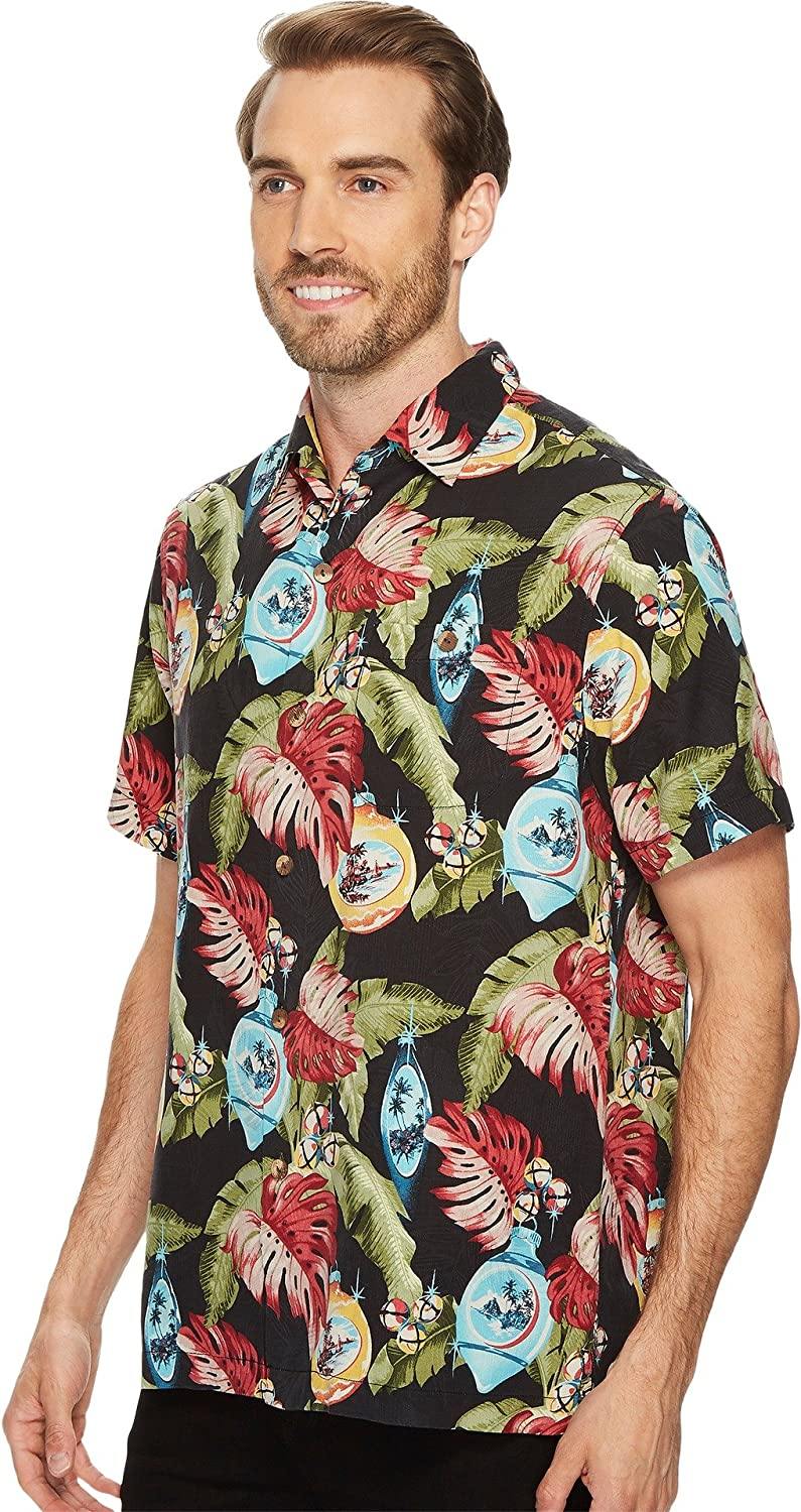 Tommy Bahama Christmas with Bells on Silk Camp Shirt