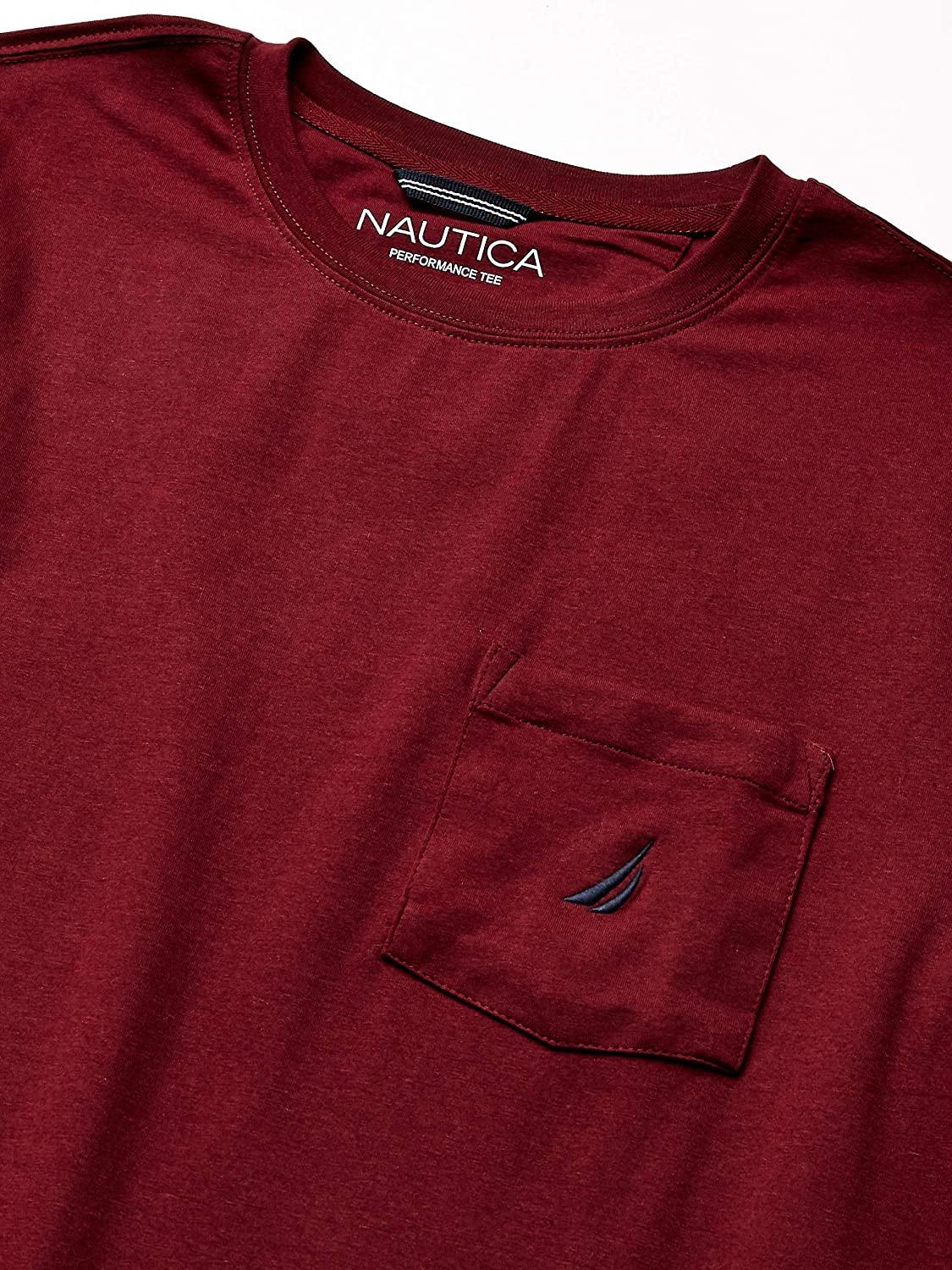 Nautica Men's Solid Crew Neck Short-Sleeve Pocket T-Shirt - JOY2ESpree