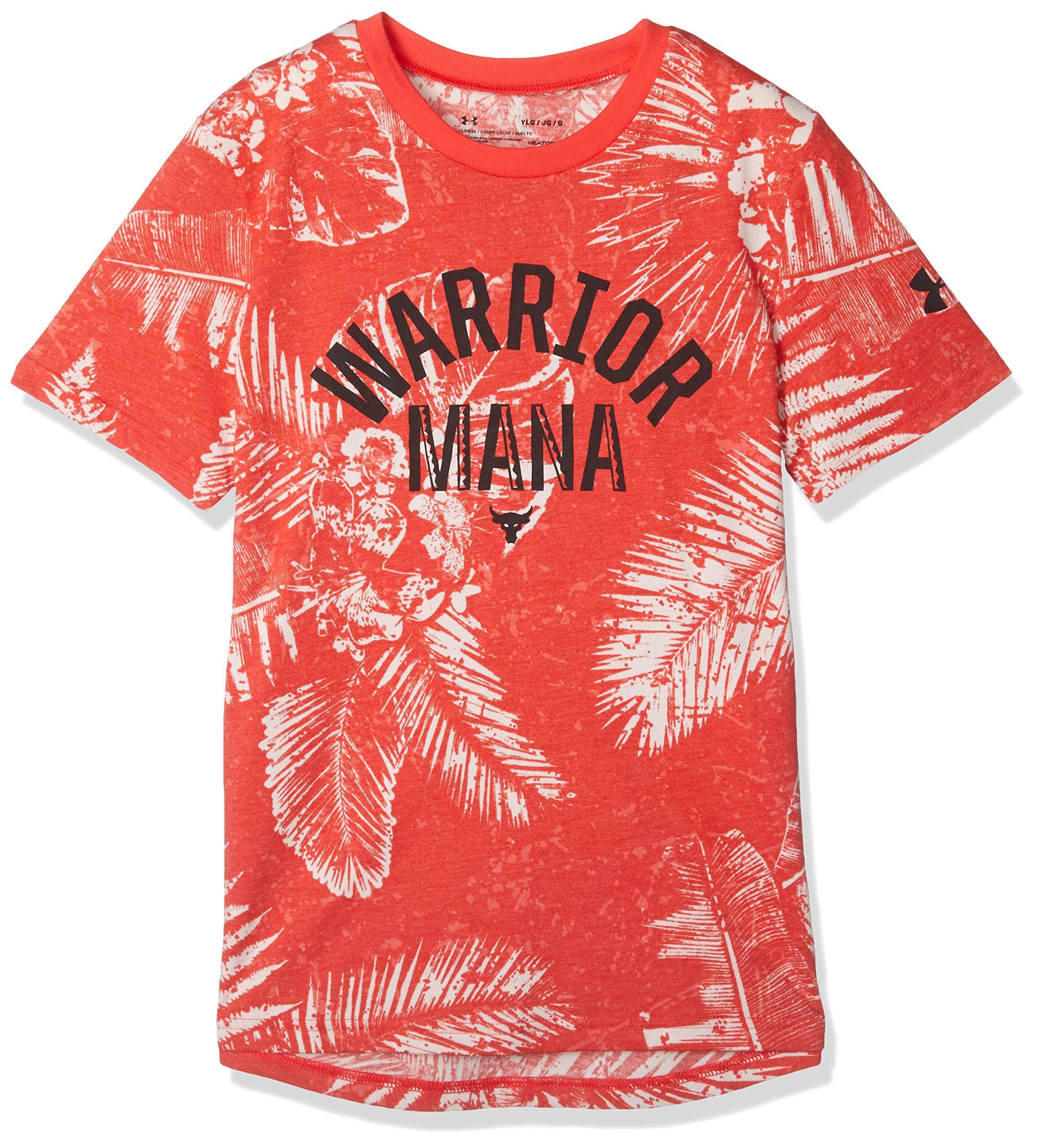 Under Armour Boys' Project Rock Aloha Warrior Mana Short Sleeve Shirt