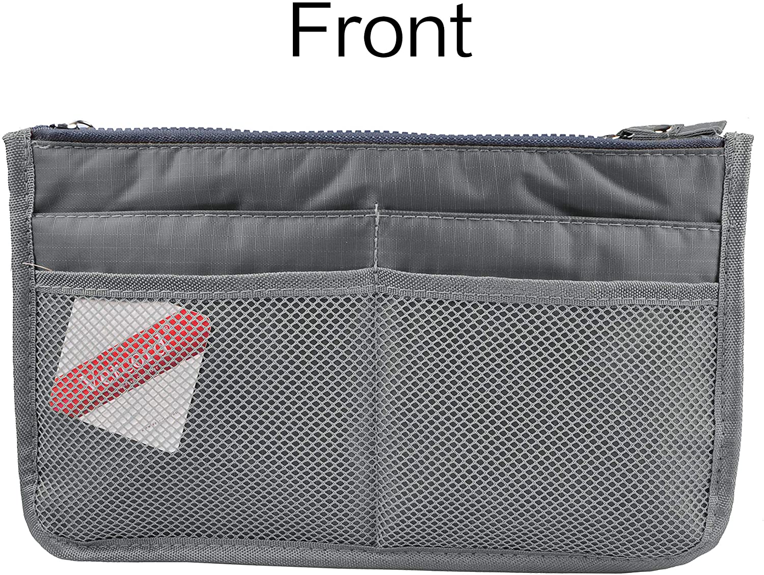 Vercord Updated Purse Handbag Organizer Insert Liner Bag in Bag 13 Pockets Purple Small