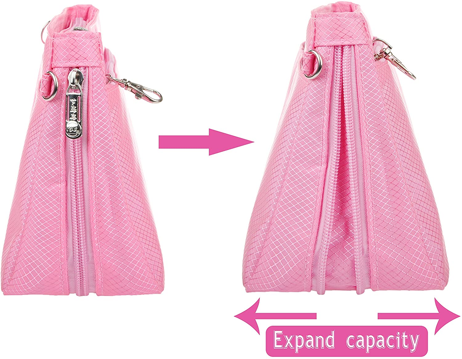 Vercord Expandable Nylon Handbag Purse Organizer Insert Liner Shaper Bag