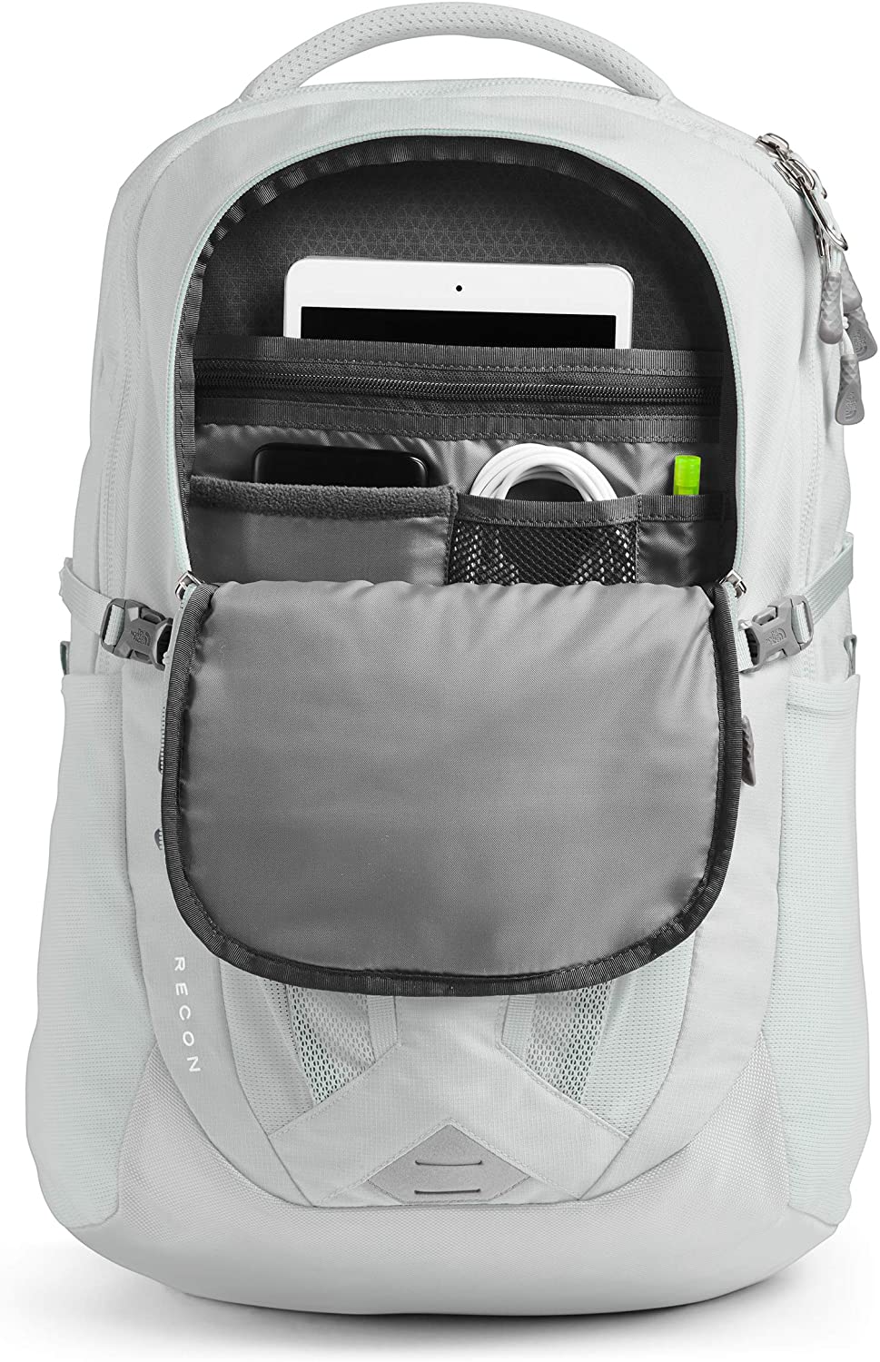 The North Face Women's Recon Backpack, TNF Black Heather/Silver Reflective, One Size