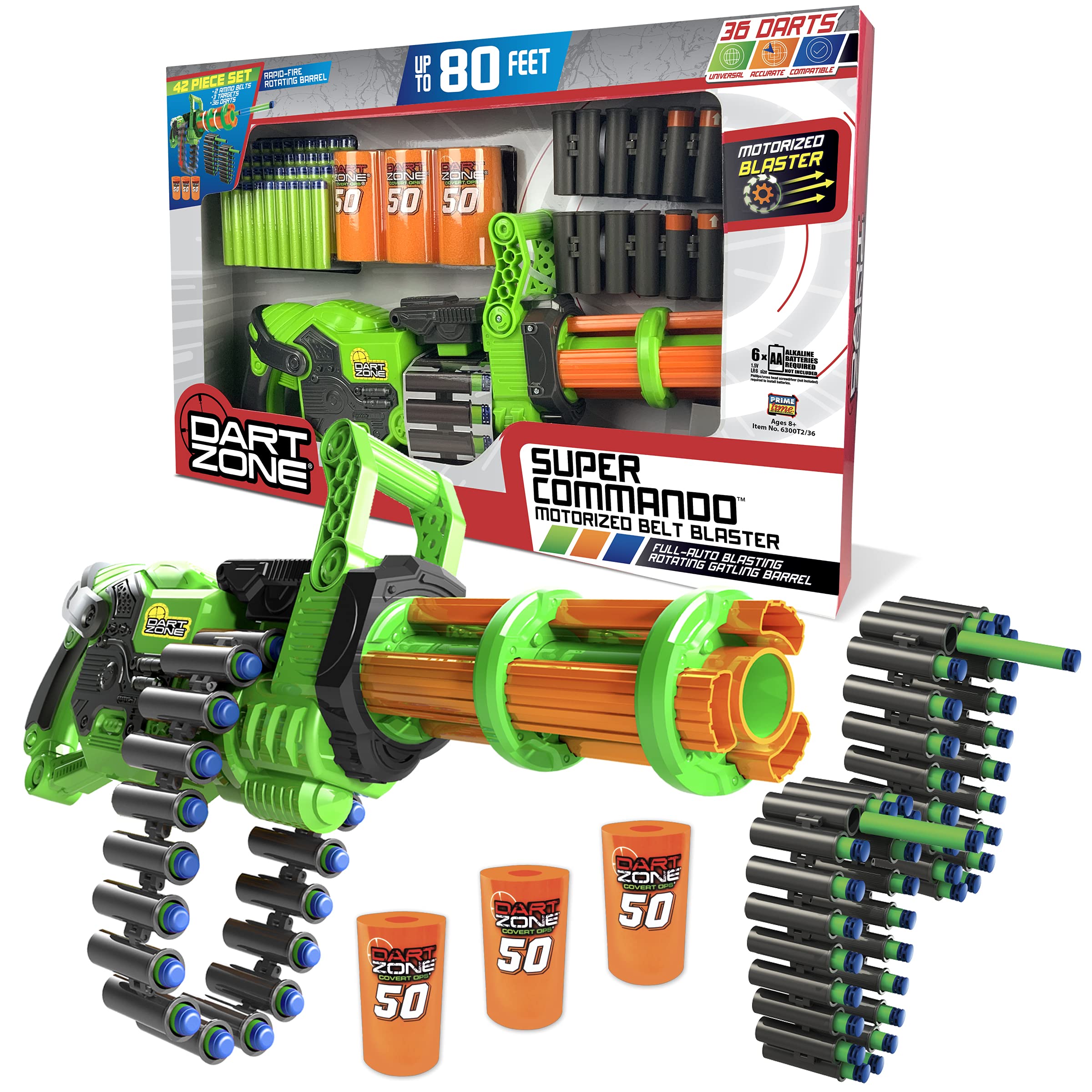 Dart Zone Super Commando Scorpion Blaster ,18-round ammo belts