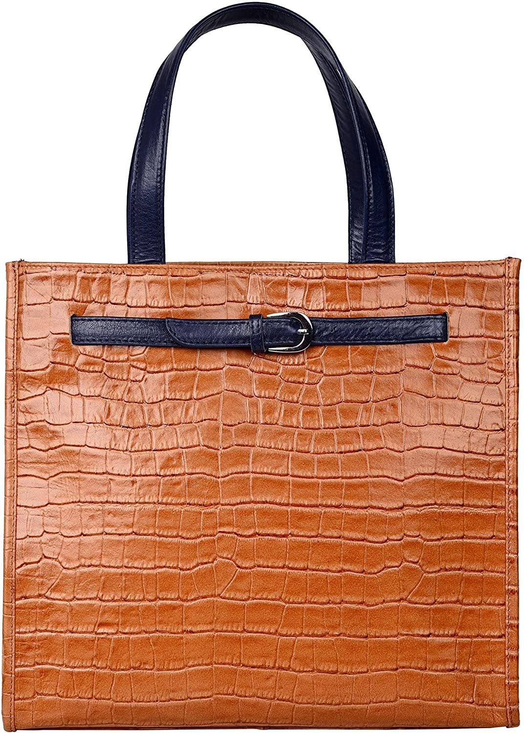 Antonio Valeria Emma Croco Print Leather Tote Bag For Women - JOY2ESpree