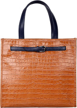 
                        
                          Load image into Gallery viewer, Antonio Valeria Emma Croco Print Leather Tote Bag For Women - JOY2ESpree
                        
                      