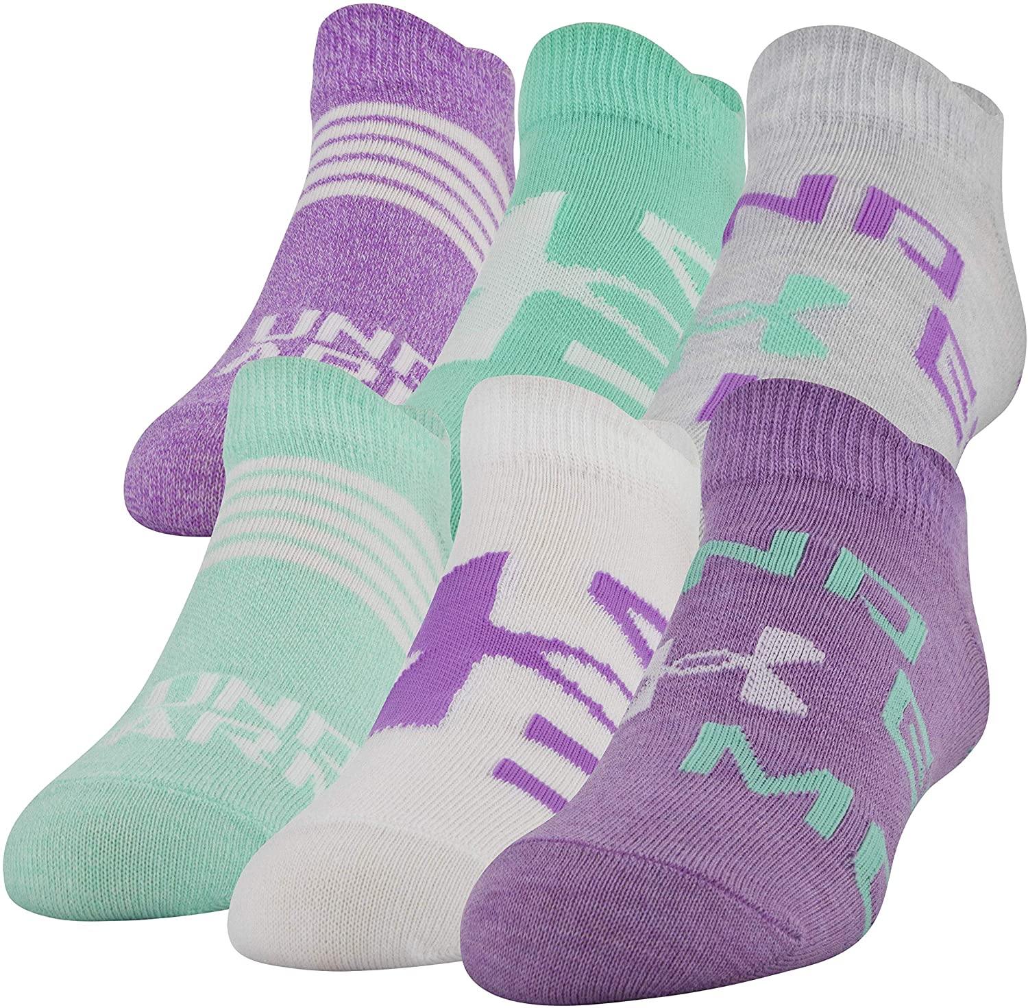 Under Armour Youth Essential 2.0 No Show Socks, 6-Pairs