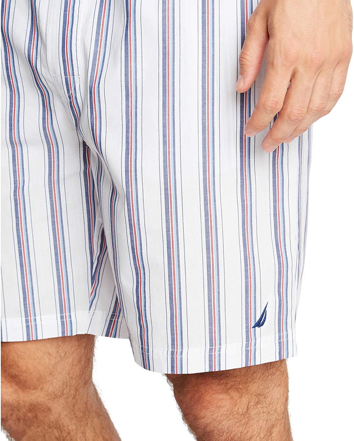 Nautica Men's Soft Woven 100% Cotton Elastic Waistband Sleep Pajama Short - JOY2ESpree