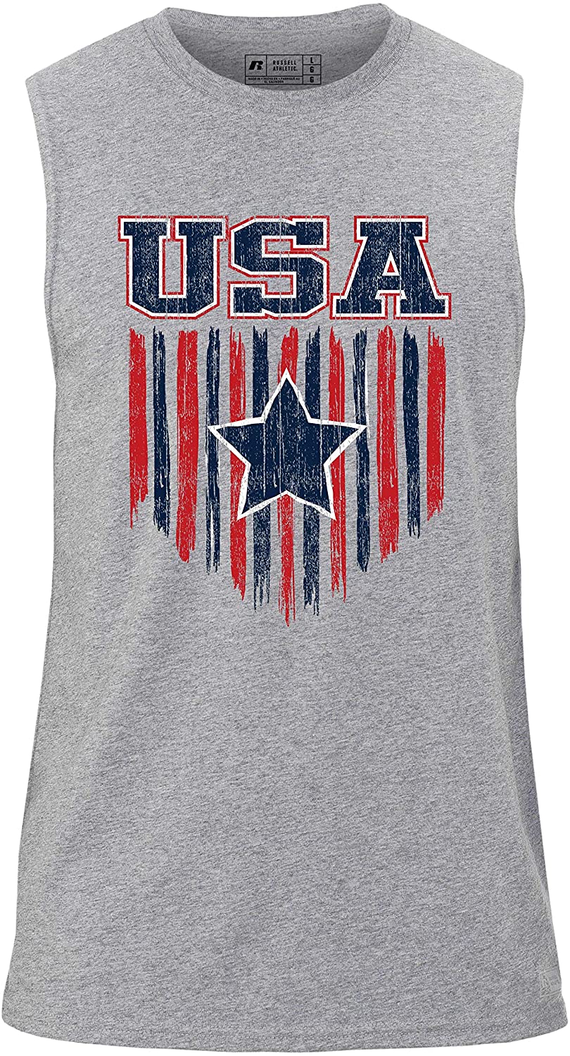 Russell Athletic Men's Cotton Performance Sleeveless Muscle T Shirts