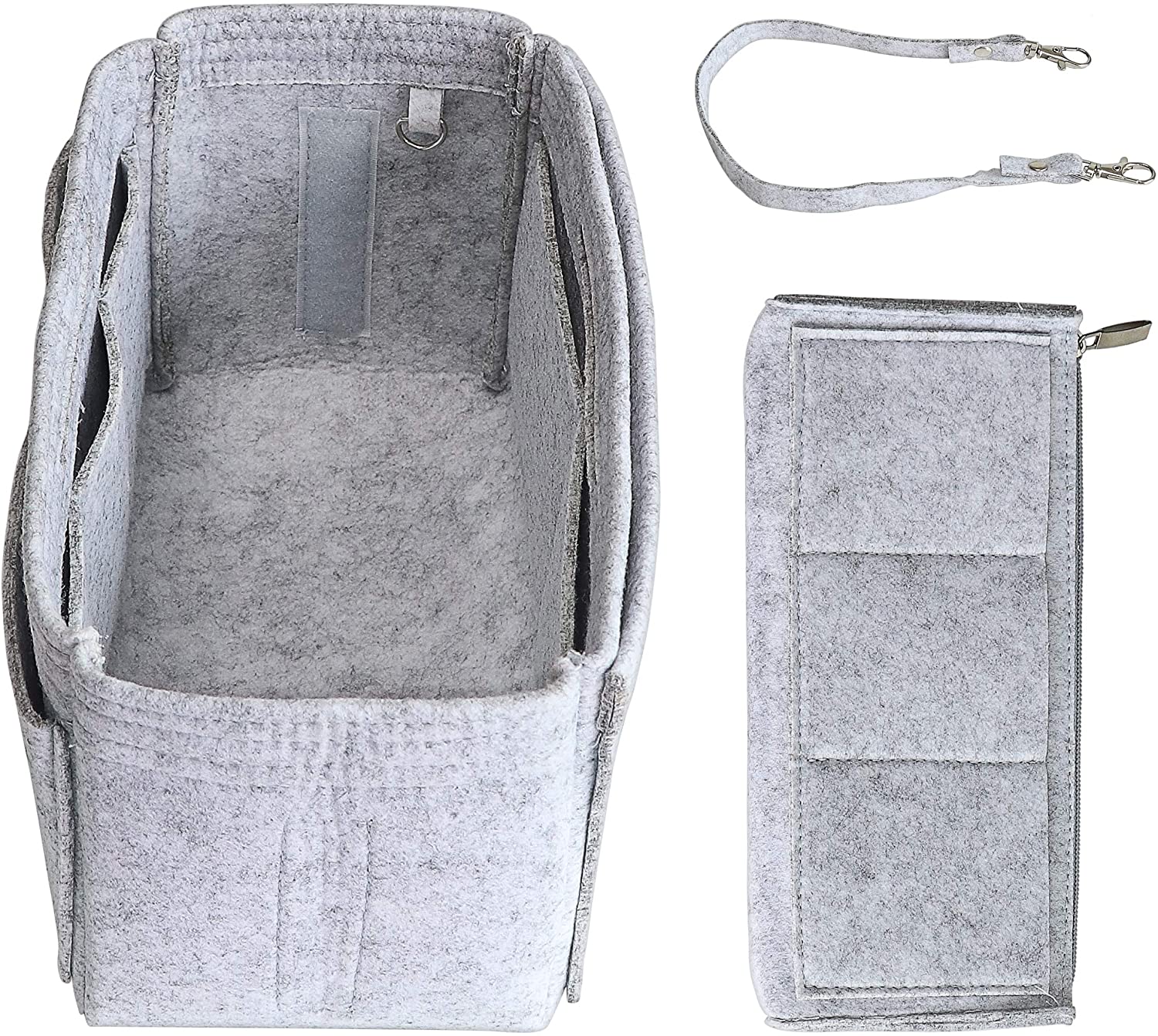 Purse Handbag Organizer Insert, MISIXILE Felt Bag Organizer with Handles