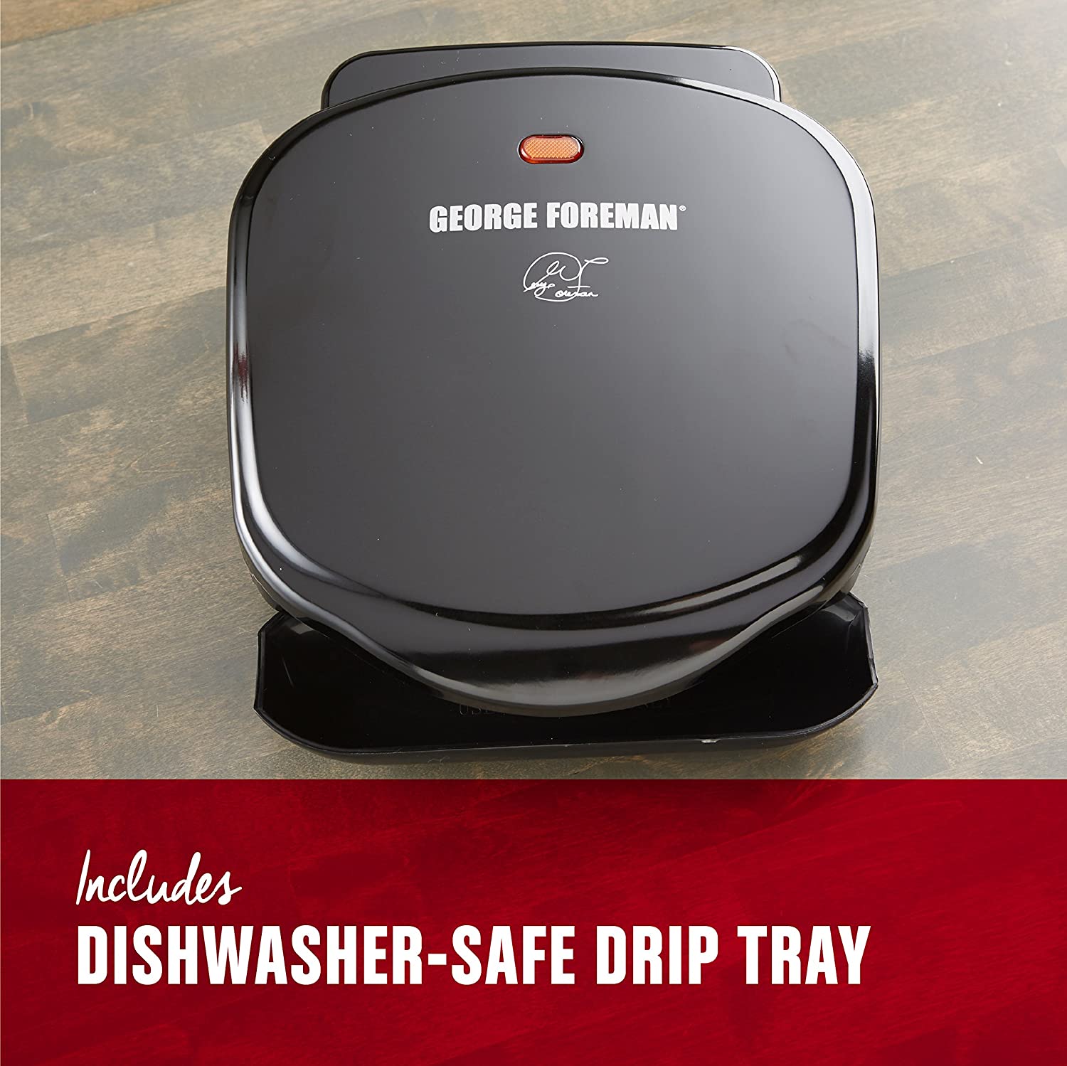 George Foreman 2-Serving Classic Plate Electric Indoor Grill and Panini Press, Black, GR10B - JOY2ESpree