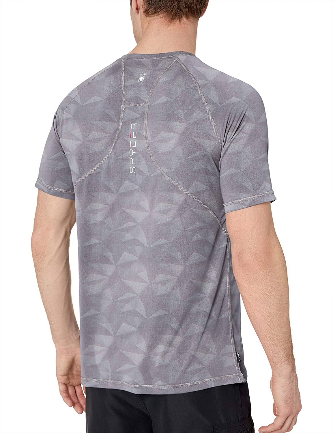 Spyder Men's Hydro Stretch Swim T-Shirt - Quick Dry Short Sleeve Rash Guard Tee