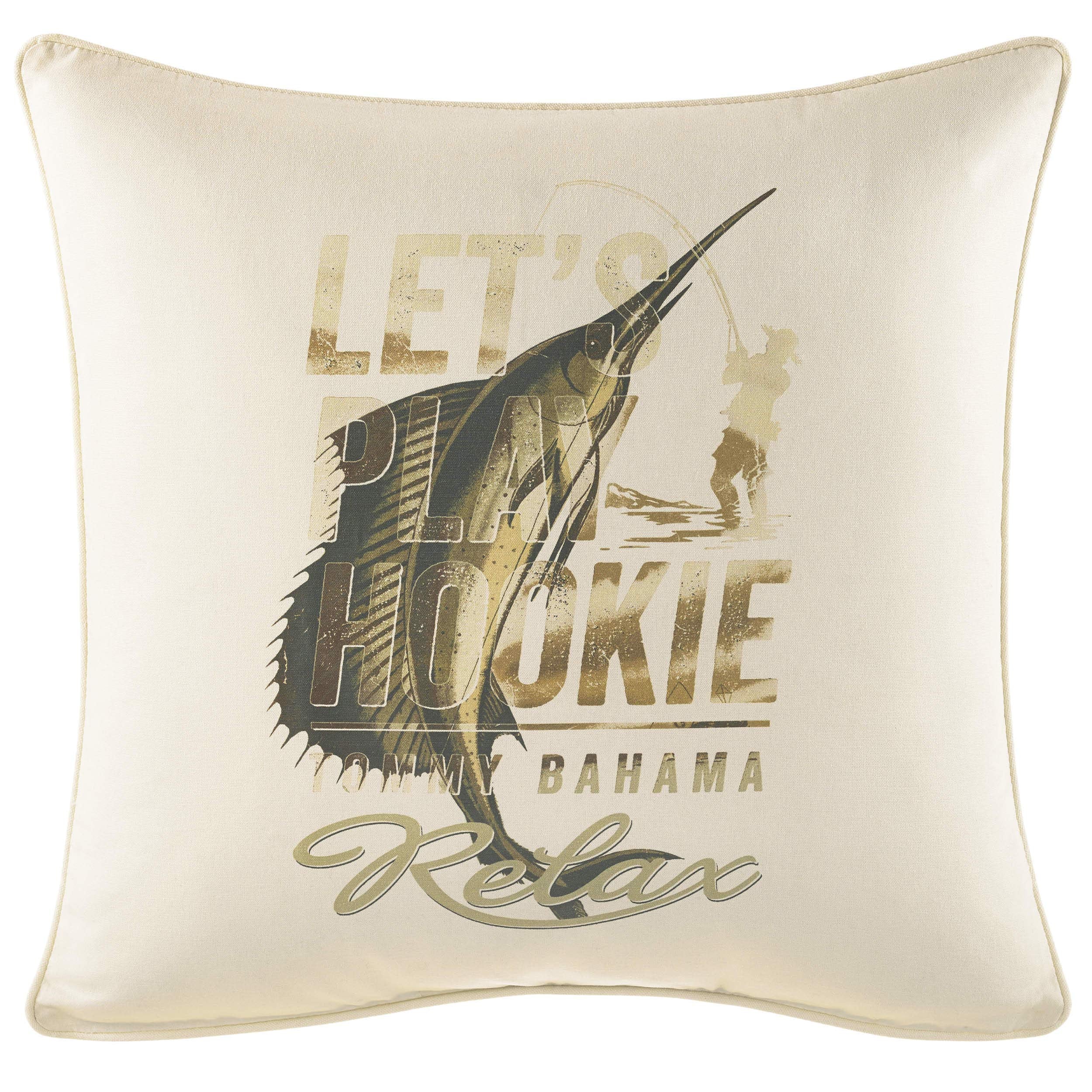 Tommy Bahama Nador Throw Pillow, 20 x 20, Ivory