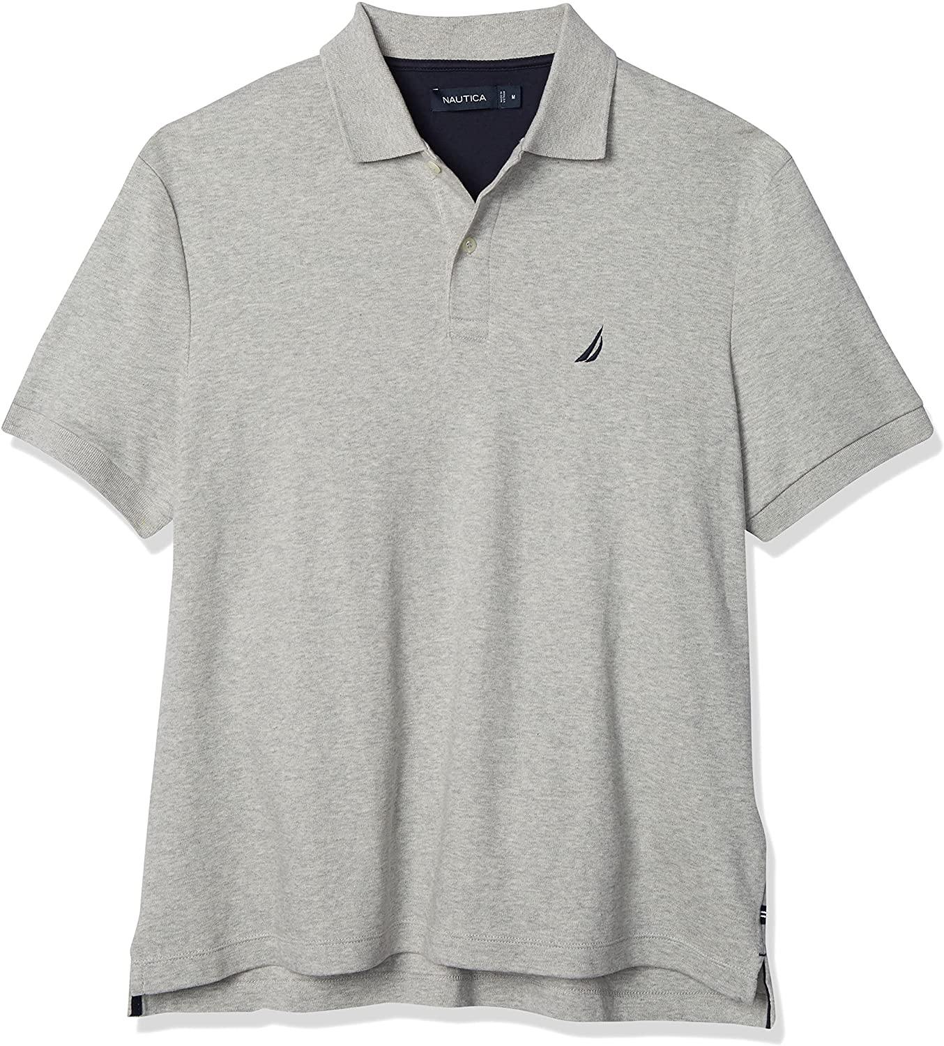 Nautica Men's Classic Fit Short Sleeve Solid Soft Cotton Polo Shirt - JOY2ESpree