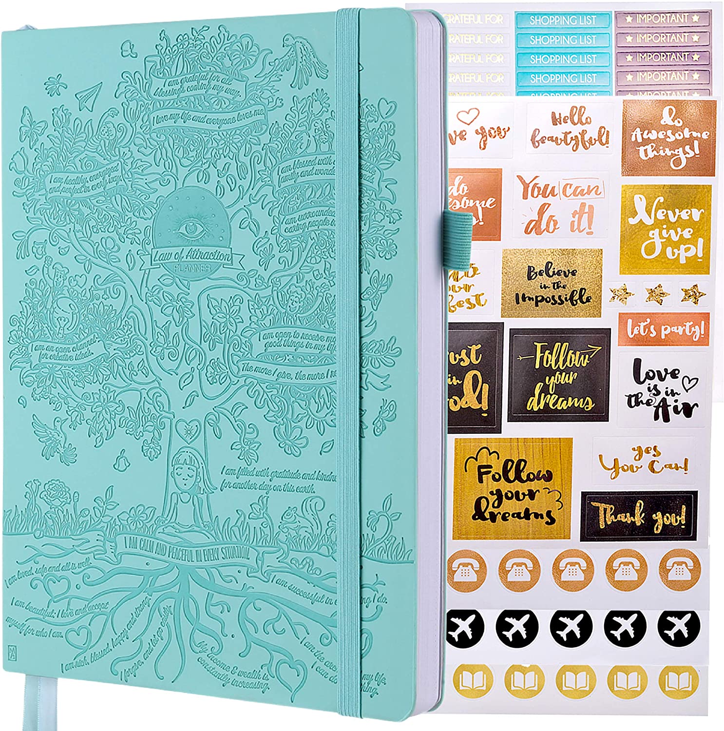 Law of Attraction Planner - Undated Deluxe Weekly, Monthly Planner