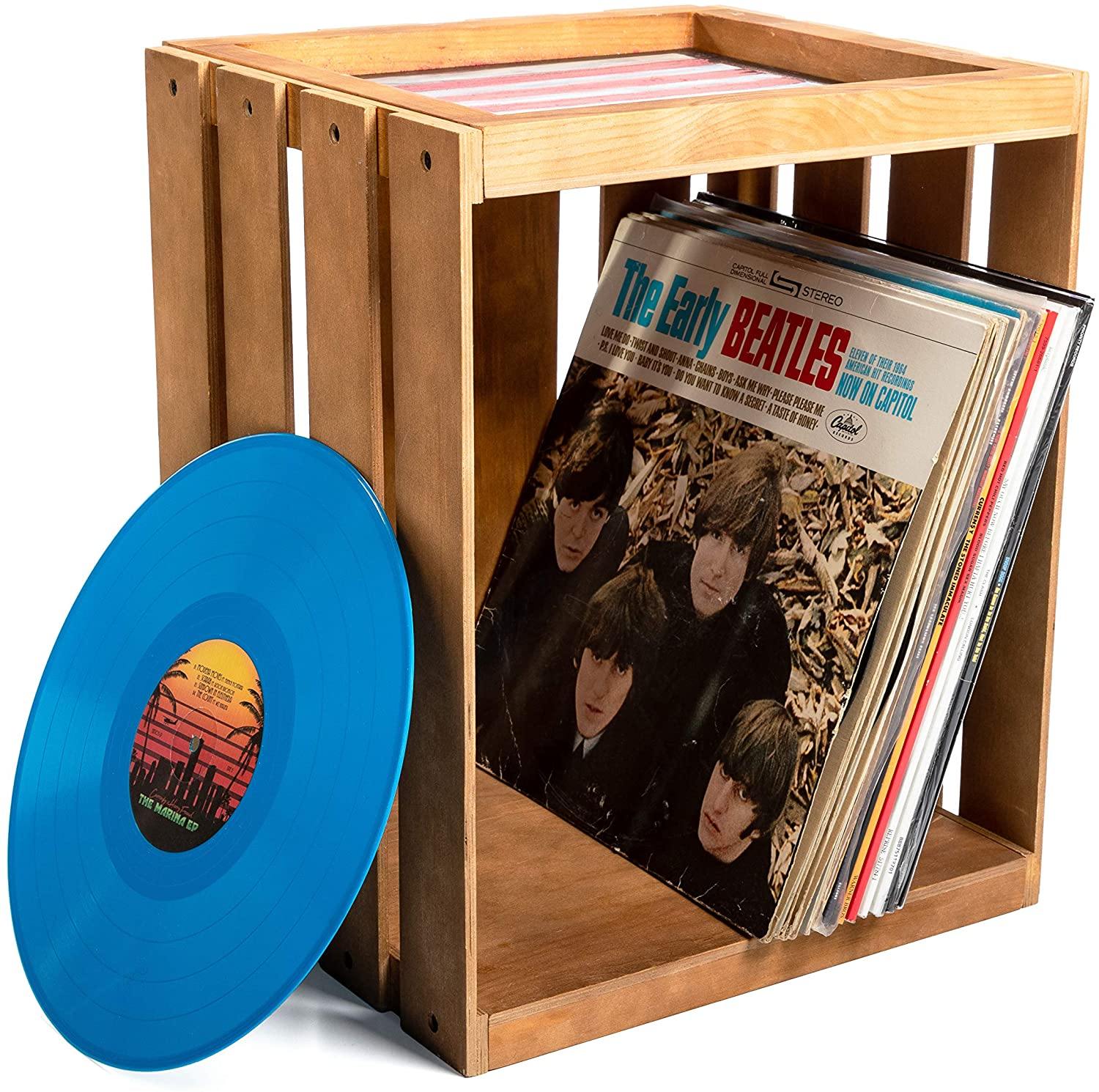 Chalkboard Vinyl Record Storage Crate (Matte Black) - JOY2ESpree