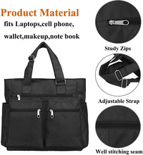
                        
                          將圖片載入圖庫檢視器 Canvas Tote Bag Waterproof Nylon Multi Pocket Shoulder Bags Laptop Work Bag Teacher Purse and Handbags for Women &amp; Men
                        
                      