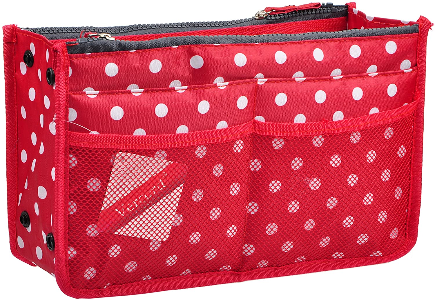 Vercord Updated Purse Handbag Organizer Insert Liner Bag in Bag 13 Pockets Purple Small