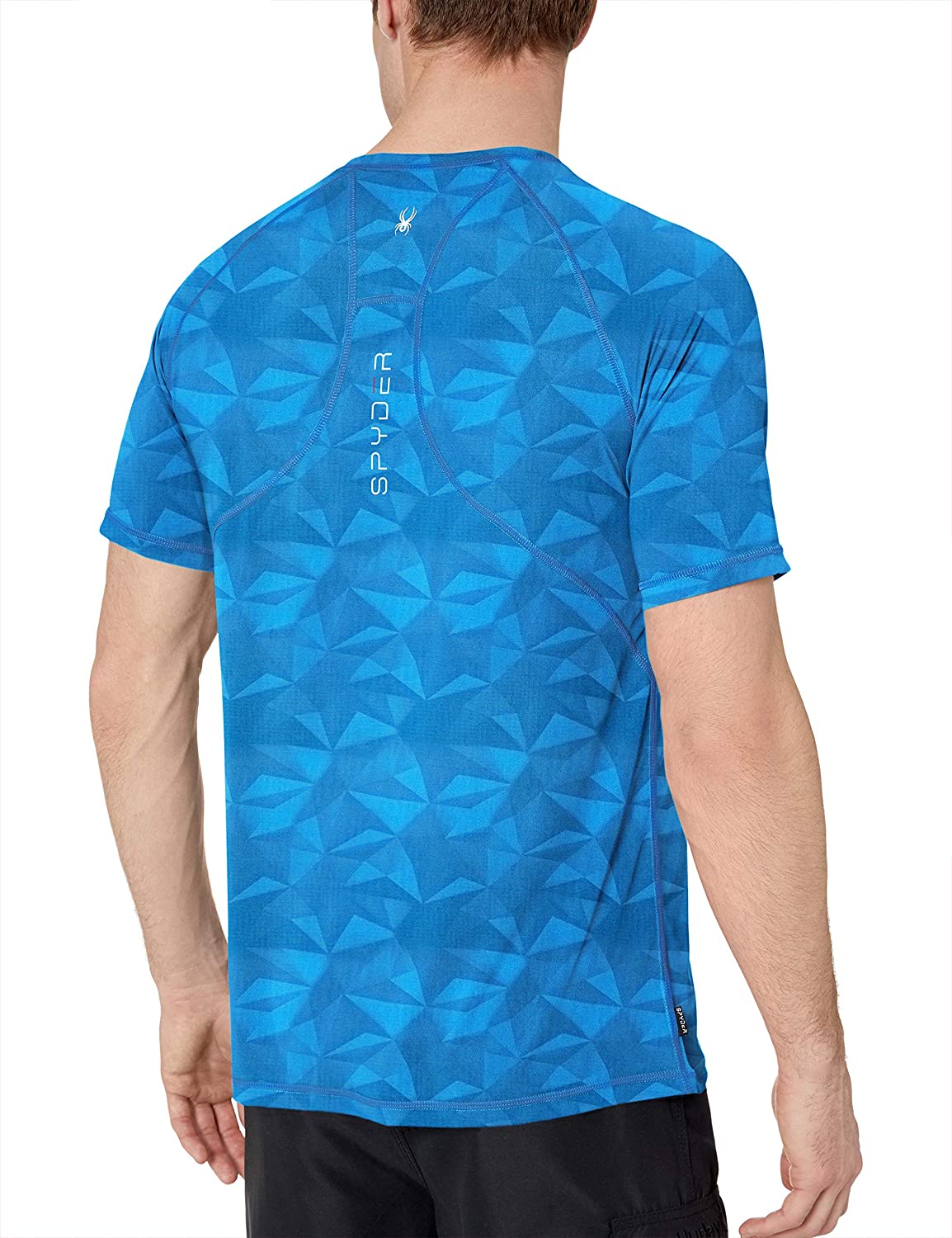 Spyder Men's Hydro Stretch Swim T-Shirt - Quick Dry Short Sleeve Rash Guard Tee