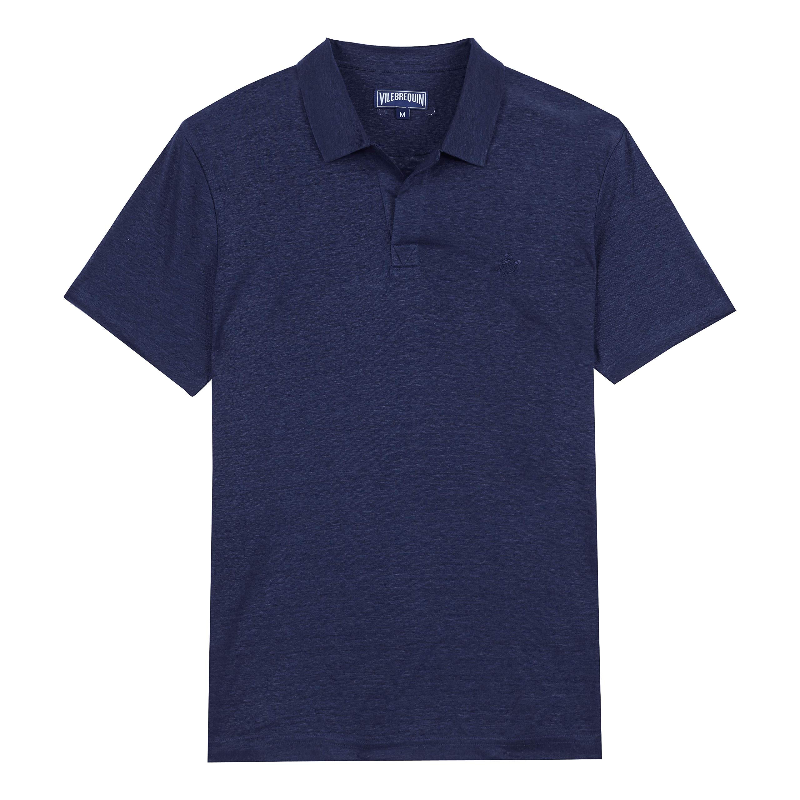 Vilebrequin Men's Pyramid Solid Linen Jersey Polo