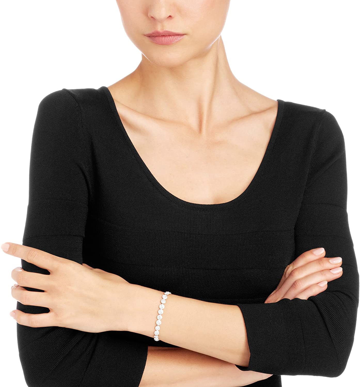 SWAROVSKI Women's Angelic Jewelry Collection, Rhodium Finish, Clear Crystals - JOY2ESpree