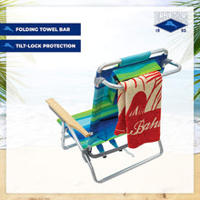 
                        
                          Load image into Gallery viewer, Tommy Bahama 5-Position Classic Lay Flat Folding Backpack Beach Chair
                        
                      