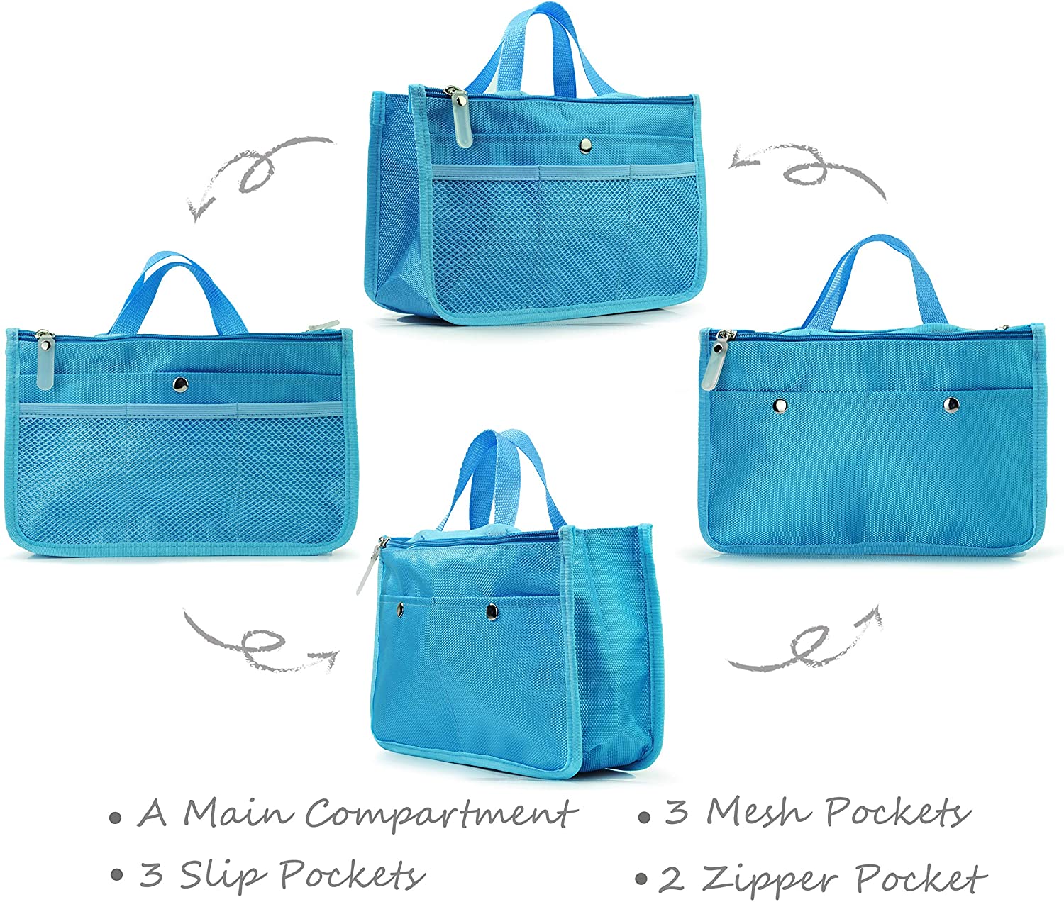 Hoxis Purse Organizer Insert Handbag Organzier Bag in Bag