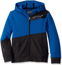
                        
                          Load image into Gallery viewer, Spyder Boys' Big Double Knit Full Zip Hooded Logo Jacket-Old Glory
                        
                      