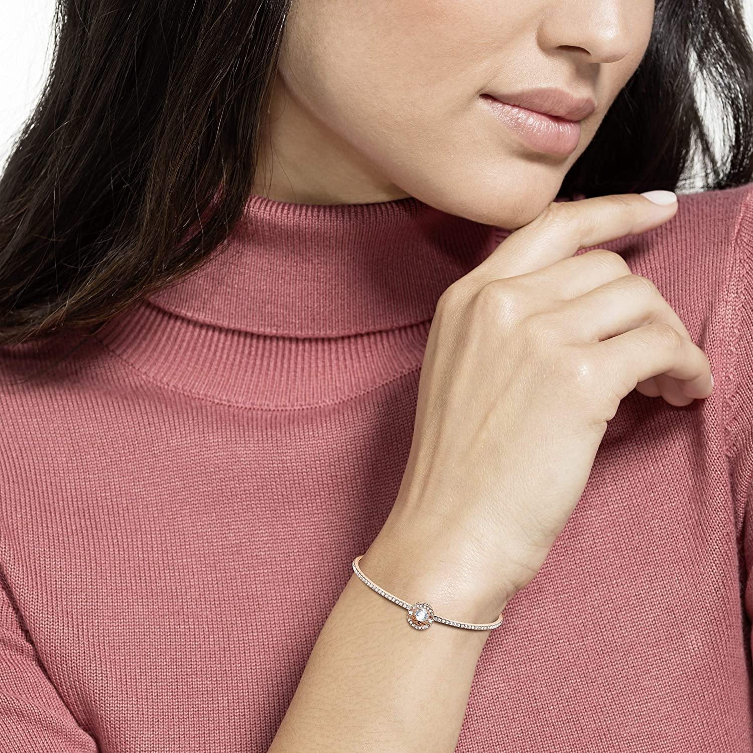 SWAROVSKI Women's Sparking Dance Crystal Jewelry Collection, Rose Gold Tone Finish - JOY2ESpree