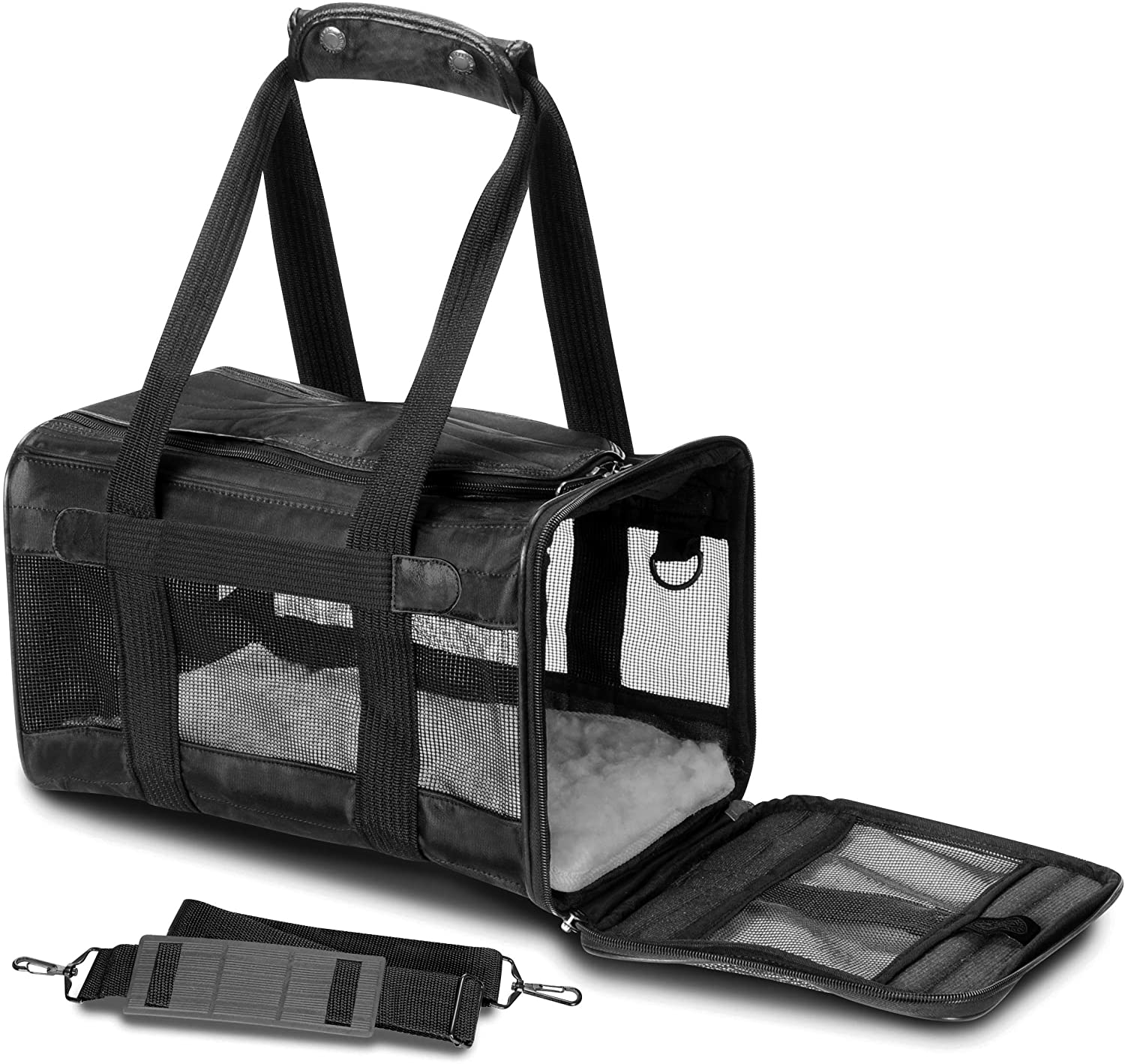 Sherpa Original Deluxe Airline Approved Pet Carrier, Medium, Black