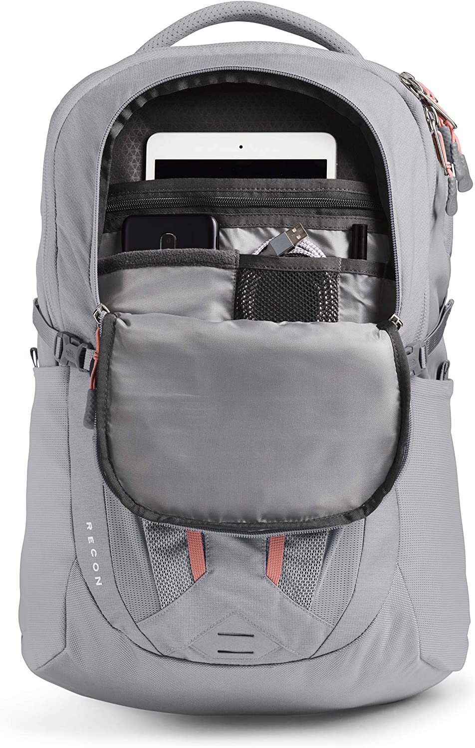 The North Face Women's Recon Backpack, TNF Black Heather/Silver Reflective, One Size