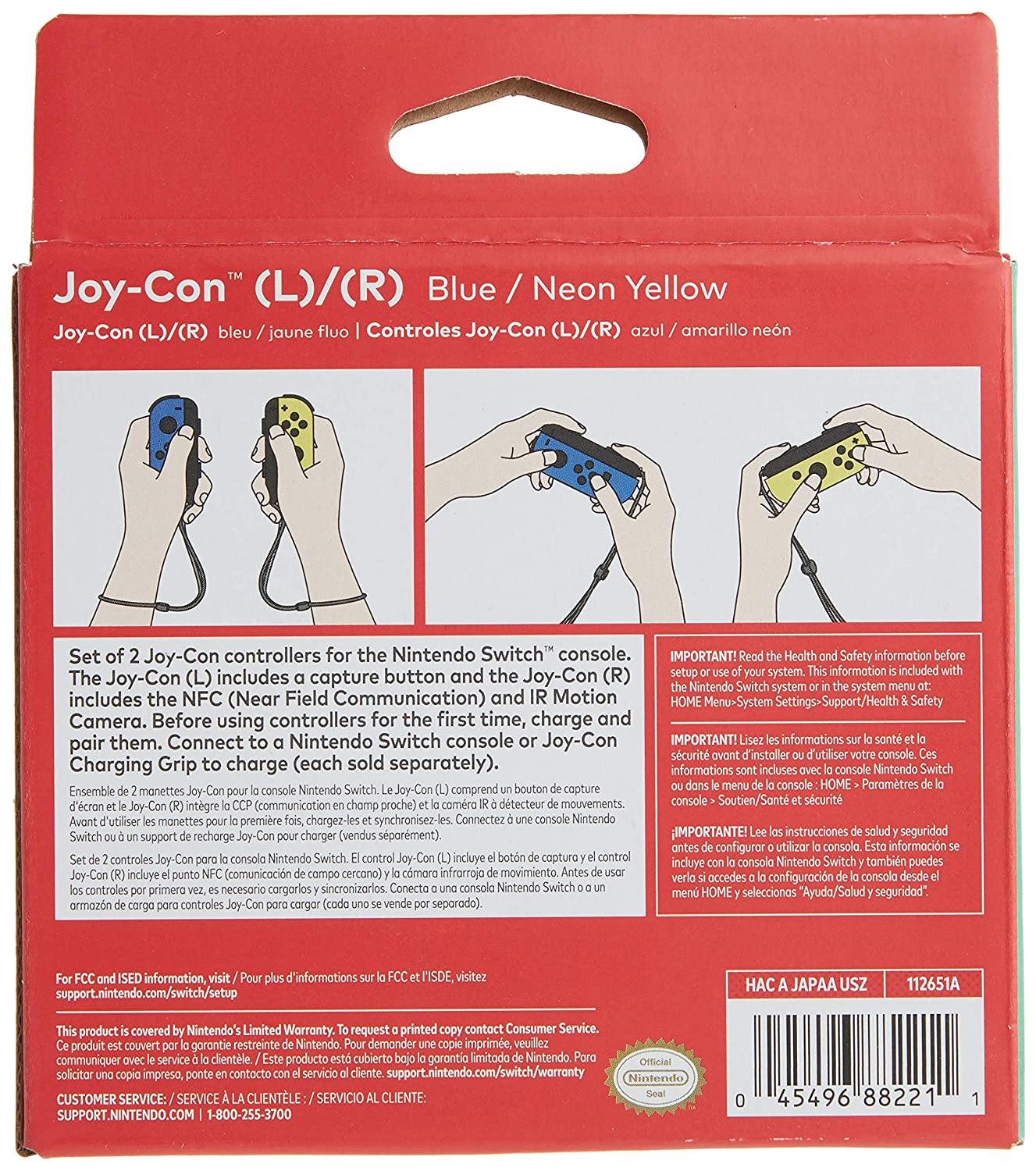 Nintendo Blue/ Neon Yellow Joy-Con (L-R) - Switch - JOY2ESpree