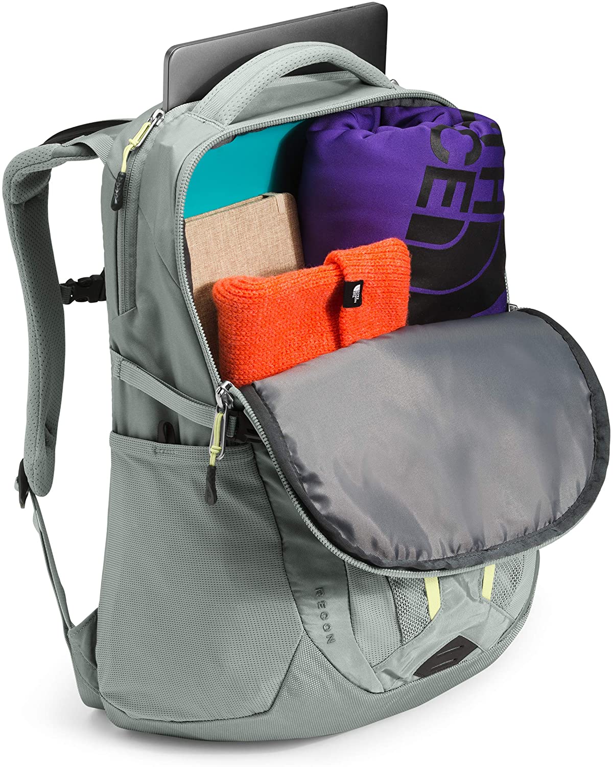 The North Face Women's Recon Backpack, TNF Black Heather/Silver Reflective, One Size
