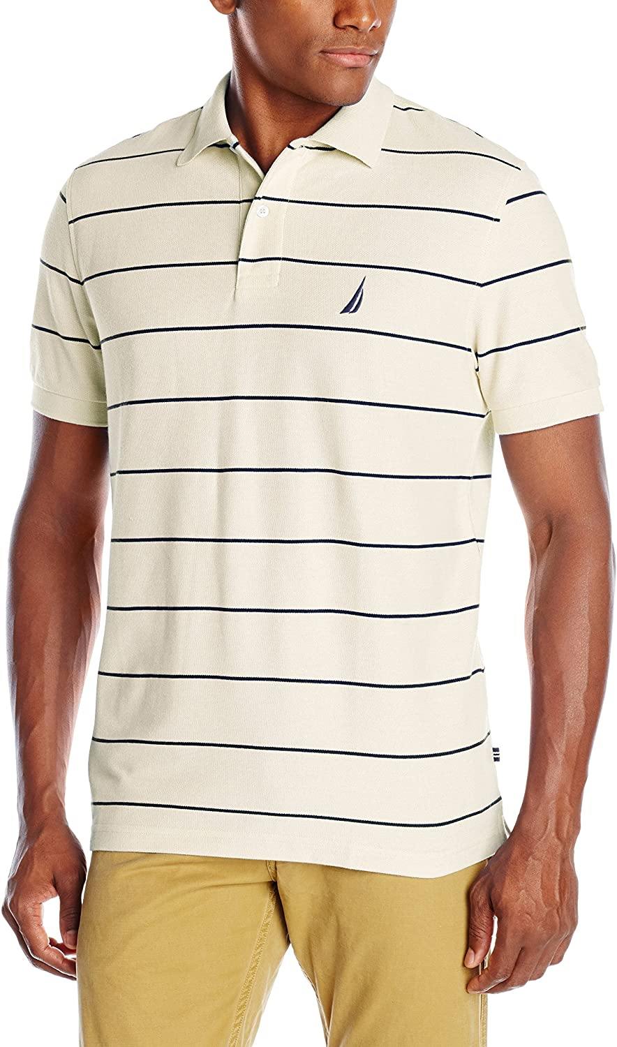 Nautica Men's Classic Short Sleeve Striped Polo T-Shirt - JOY2ESpree