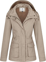 
                        
                          Load image into Gallery viewer, WenVen Women's Military Anorak Jacket Hoodie Lightweight Cotton Casual Coat - JOY2ESpree
                        
                      