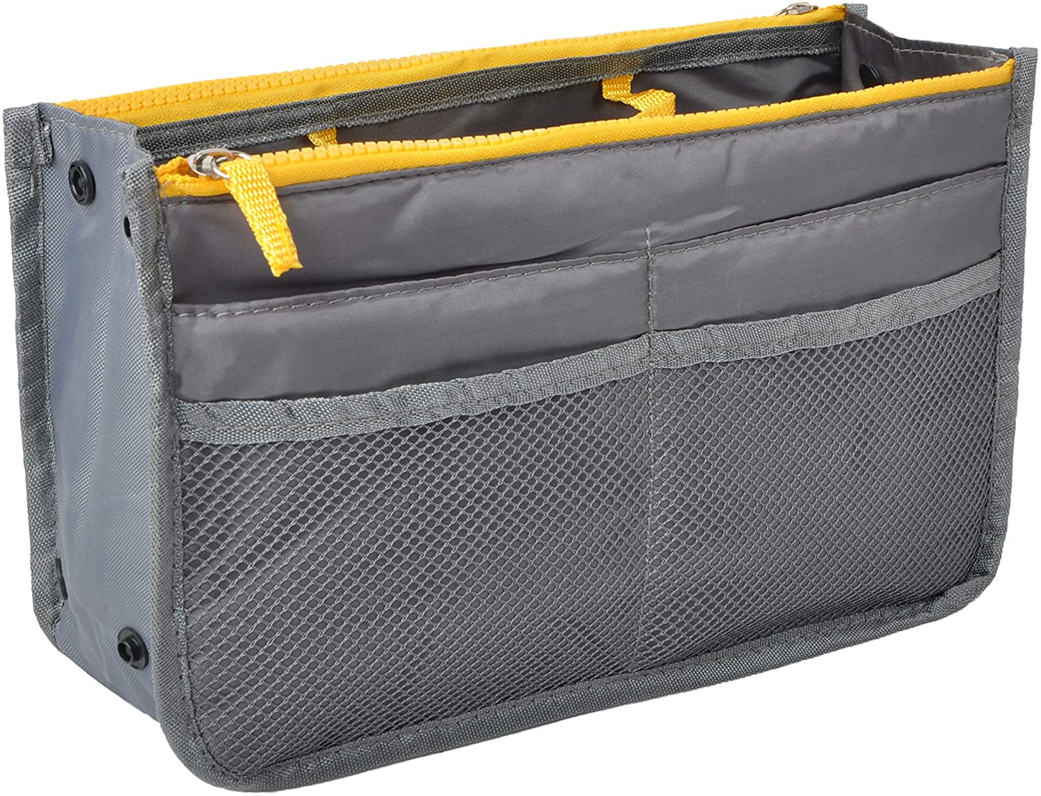 Vercord Purse Organizer Insert for Handbags Bag Organizers Inside Tote Pocketbook Women Nurse Nylon 13 Pockets Black Medium
